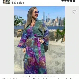 Alyson Renee NYC Tie Dye Kimono Robe One Size